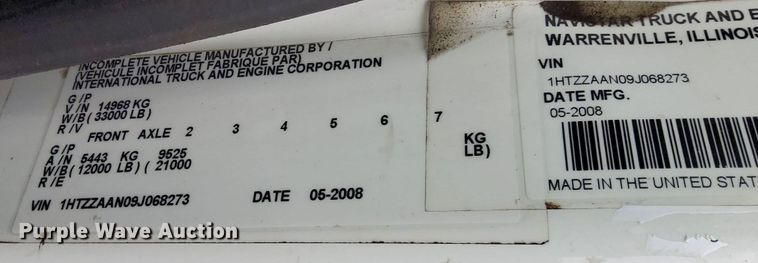 image for item LV9070 2009 International 7300  railroad service truck