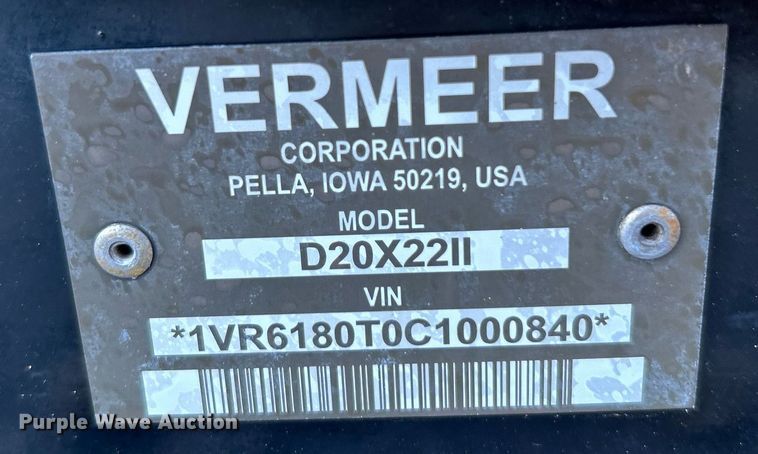 image for item LV9072 2012 Vermeer D20X22 Series II Navigator  directional boring unit