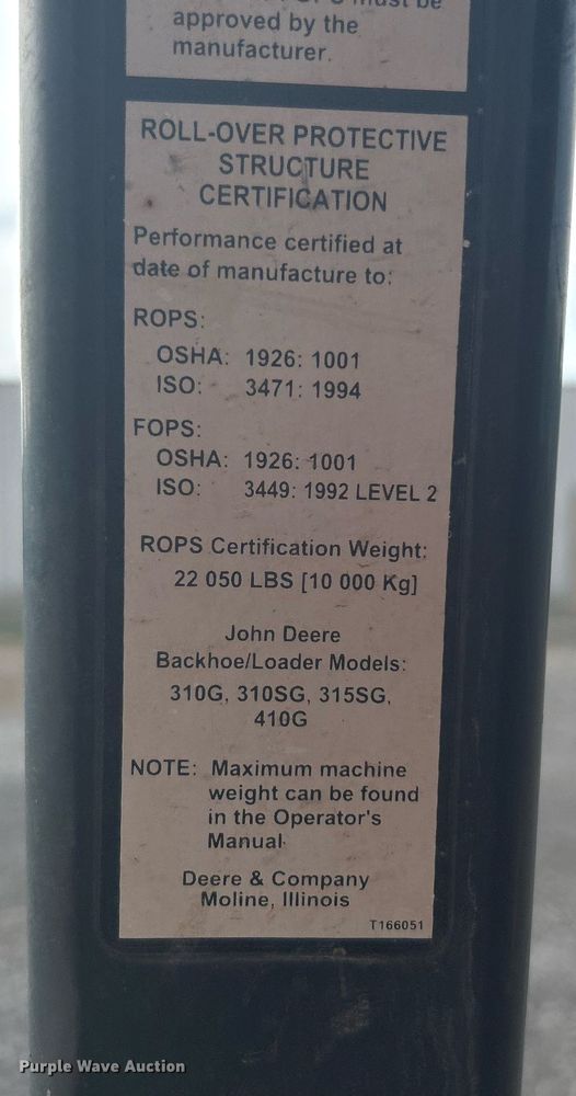 image for item LV9076 2006 John Deere 310SG  backhoe