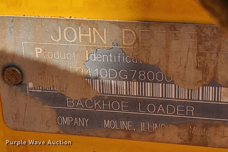 image for item MG9506 1991 John Deere 410D  backhoe