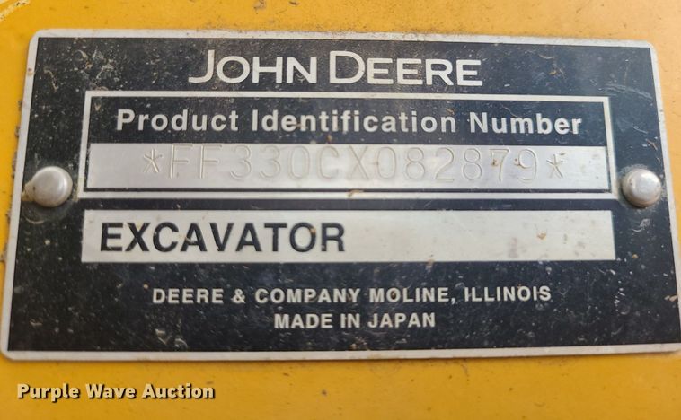 image for item MG9770 2004 John Deere 330C LC  excavator
