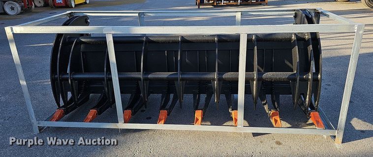 image for item MH9387 2023 Heavy Grass Fork Grapple 78 in  skid steer root grapple bucket