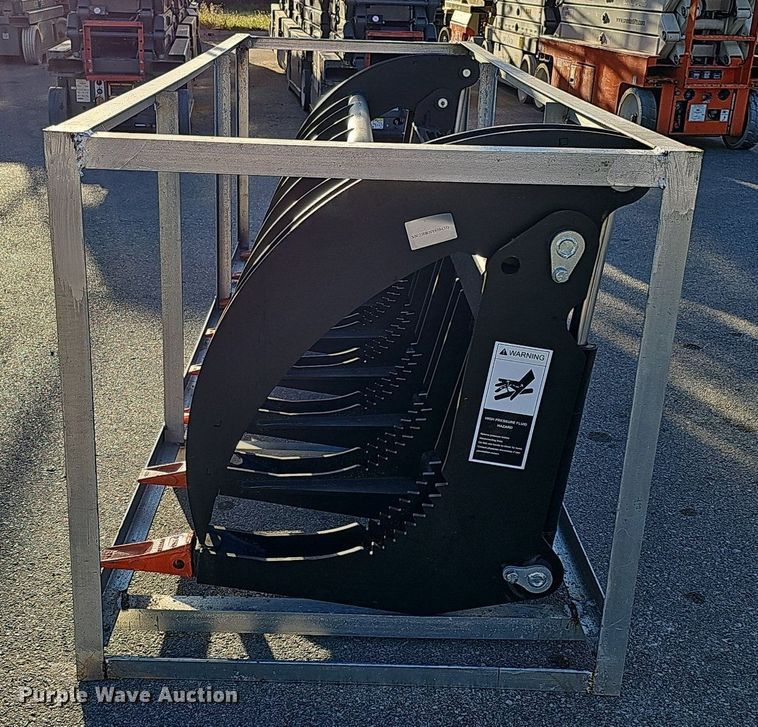 image for item MH9387 2023 Heavy Grass Fork Grapple 78 in  skid steer root grapple bucket