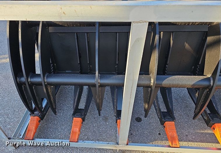 image for item MH9387 2023 Heavy Grass Fork Grapple 78 in  skid steer root grapple bucket