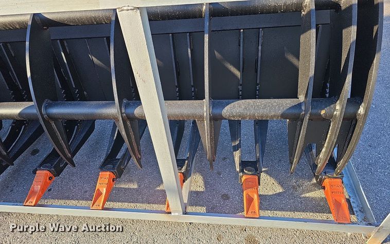 image for item MH9387 2023 Heavy Grass Fork Grapple 78 in  skid steer root grapple bucket