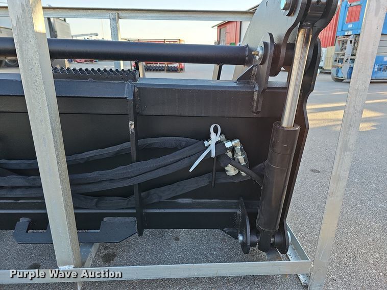 image for item MH9387 2023 Heavy Grass Fork Grapple 78 in  skid steer root grapple bucket