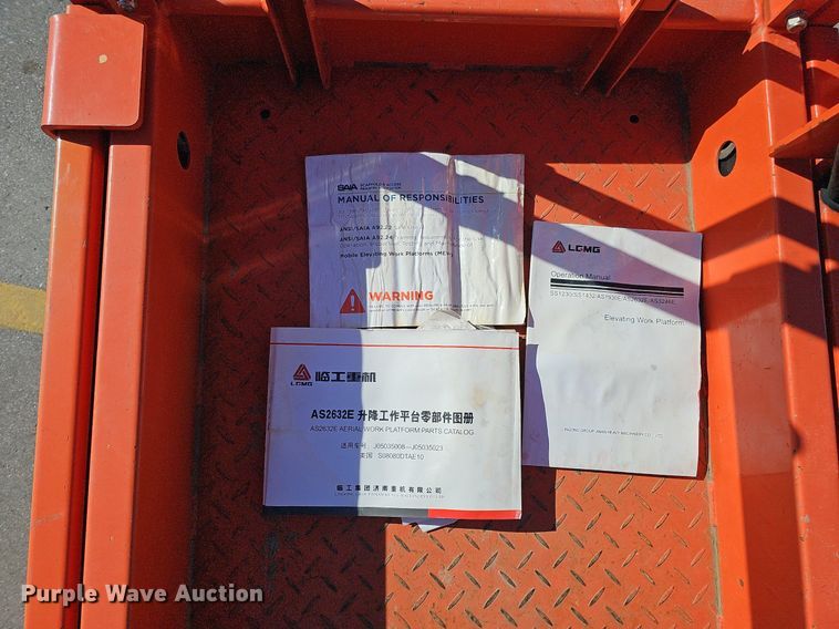 image for item MH9389 2018 LGMG AS2632E  scissor lift