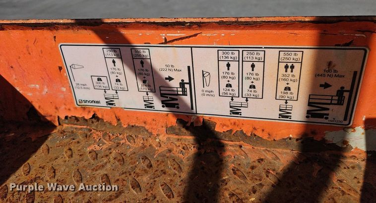 image for item MH9390 2016 Snorkel S3219E  scissor lift