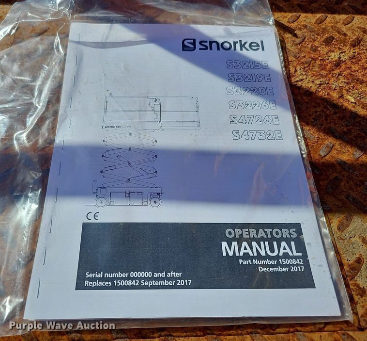 image for item MH9390 2016 Snorkel S3219E  scissor lift