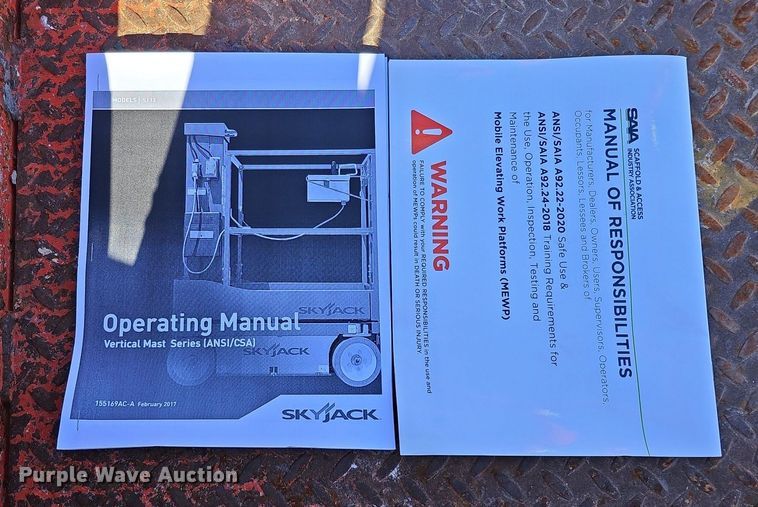 image for item MH9391 2012 Skyjack SJ12  vertical lift