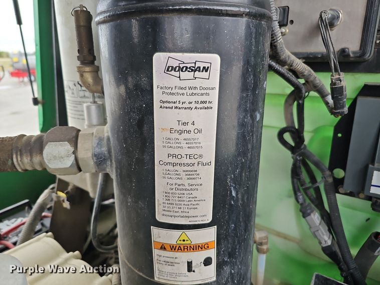 image for item MH9403 2015 Doosan P185WDO-T4F  air compressor