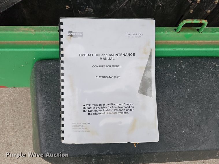image for item MH9403 2015 Doosan P185WDO-T4F  air compressor