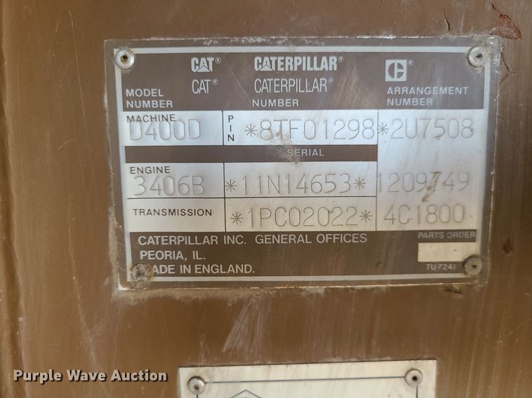 image for item MJ9421 1996 Caterpillar D400D haul truck