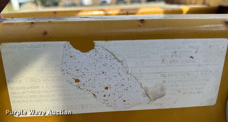 image for item MQ9450 2014 Behnke  tilt deck equipment trailer