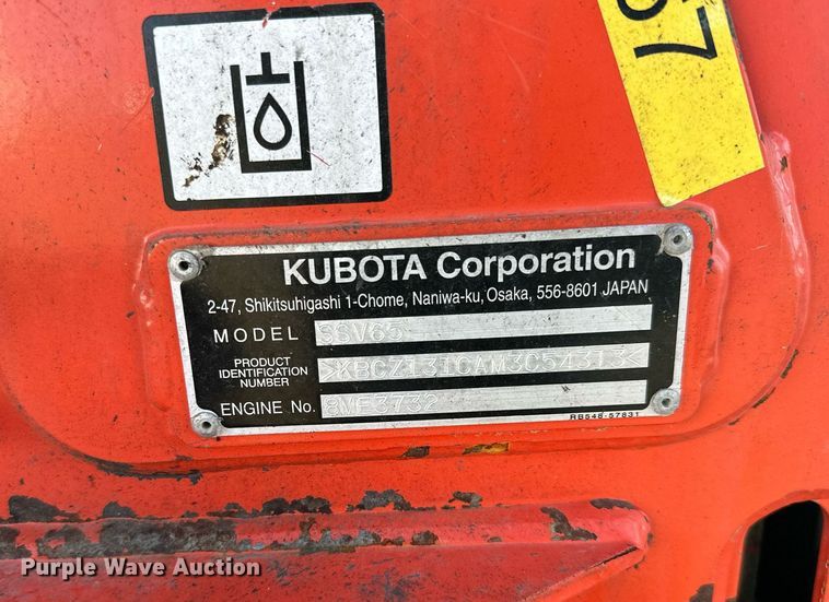 image for item MQ9457 2021 Kubota SSV65  skid steer loader