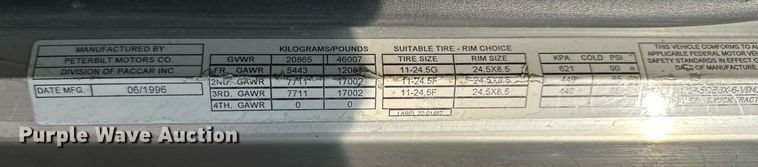 image for item MU9108 1997 Peterbilt 379  semi truck