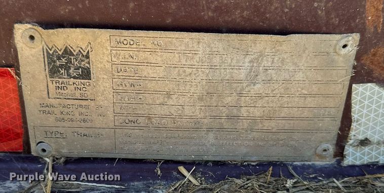 image for item MU9110 2000 Trail King TK110HDG-533  lowboy equipment trailer