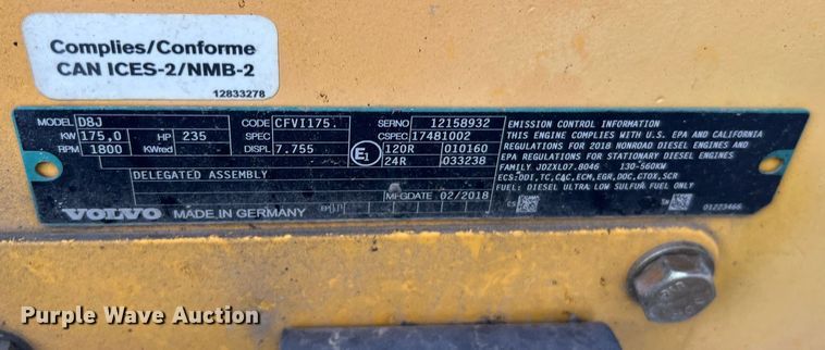 image for item NA9177 2018 Volvo P7170B  paver