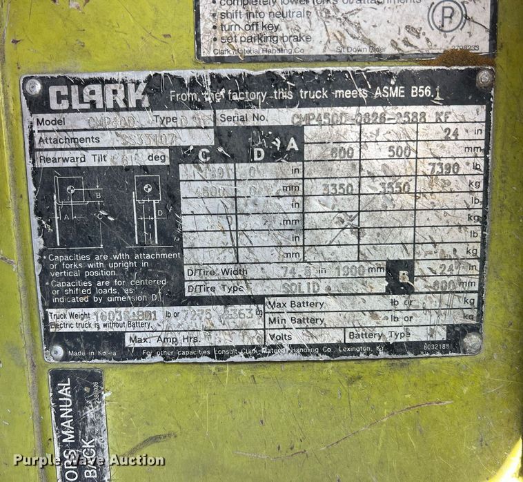 image for item NA9201 Clark CMP40D  forklift