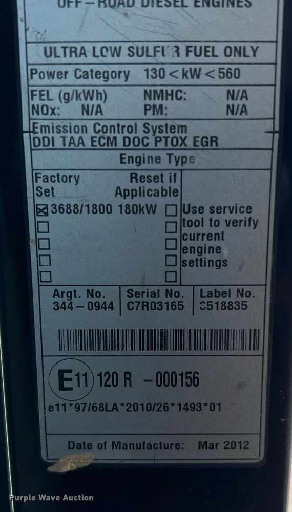 image for item NA9244 2012 Caterpillar 329EL  excavator