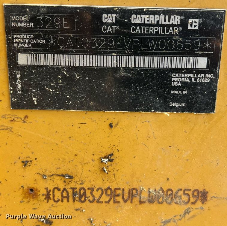 image for item NA9244 2012 Caterpillar 329EL  excavator