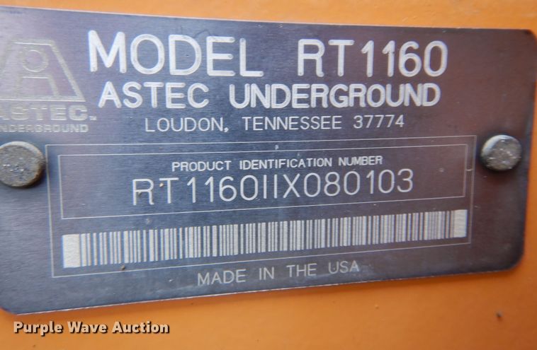 image for item NF9262 2008 Astec RT1160  trencher