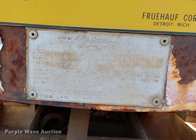 image for item NQ9336 1985 Fruehauf DRX-M2-530  end dump trailer