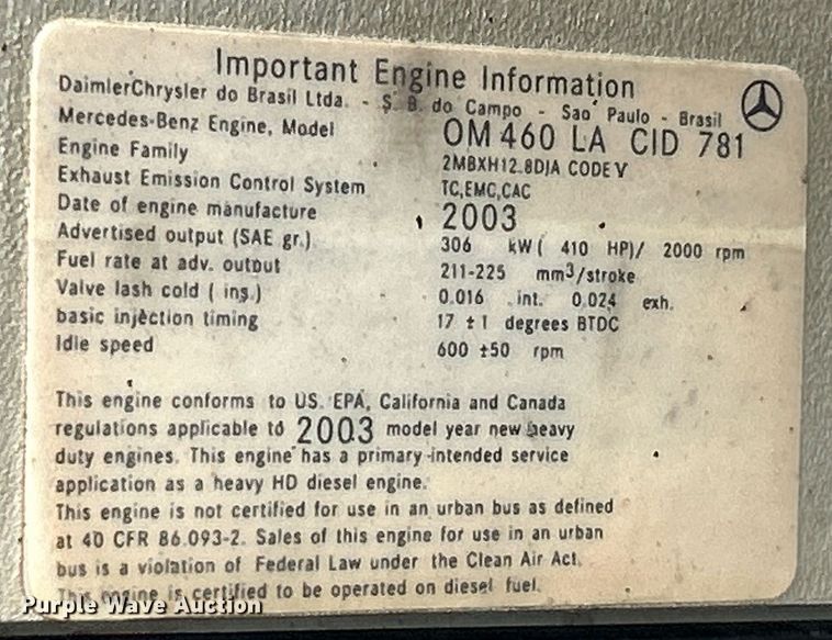 image for item NQ9835 2004 Sterling L9500  dump truck