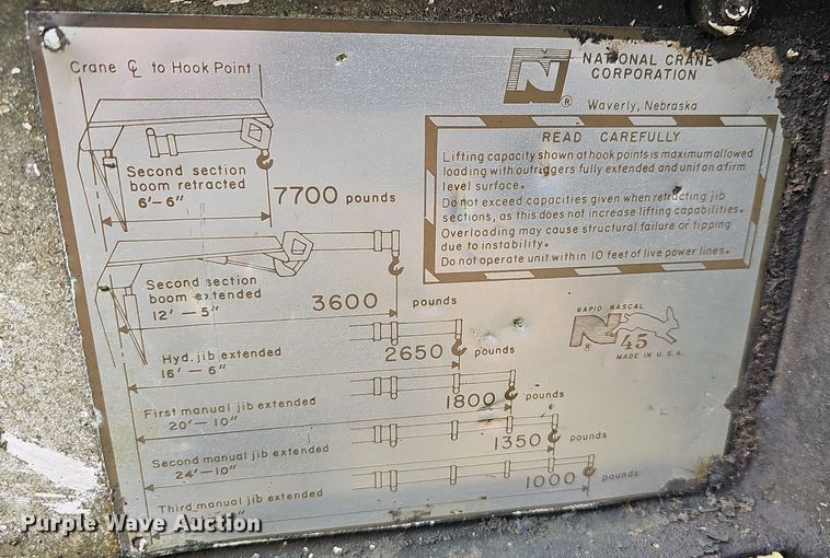 image for item NT9987 National Crane  crane