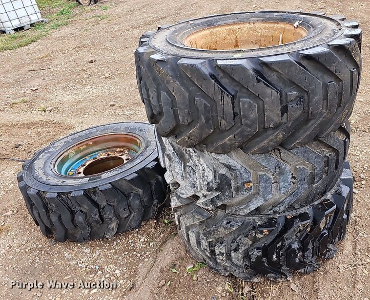 image for item NT9988 (4) 385/65-22.5 tires and wheels