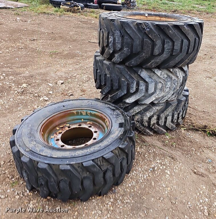 image for item NT9988 (4) 385/65-22.5 tires and wheels