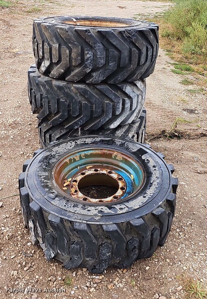 image for item NT9988 (4) 385/65-22.5 tires and wheels