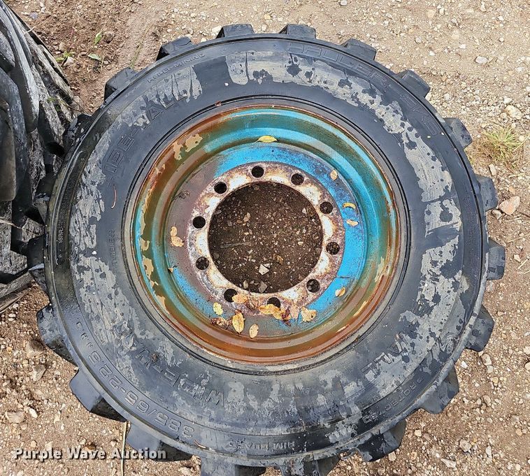 image for item NT9988 (4) 385/65-22.5 tires and wheels