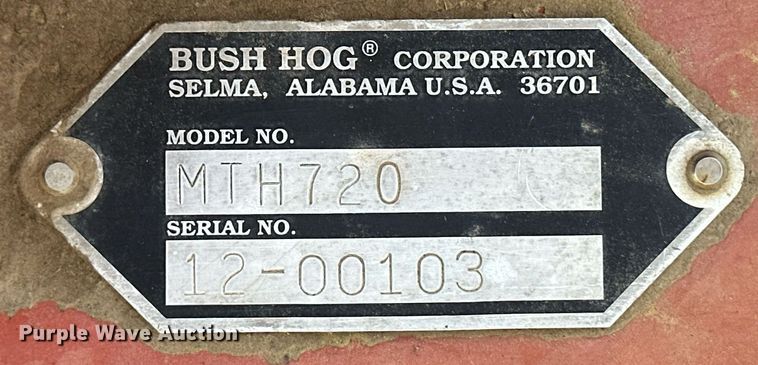 image for item OC9528 Bush Hog MTH720  rotary mower