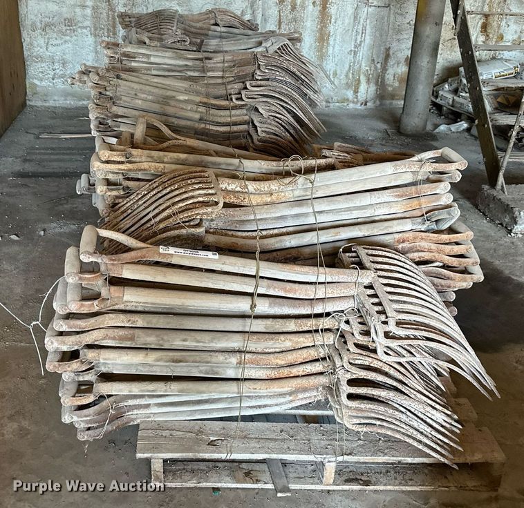 image for item OF9056 (3) pallets of pitch forks
