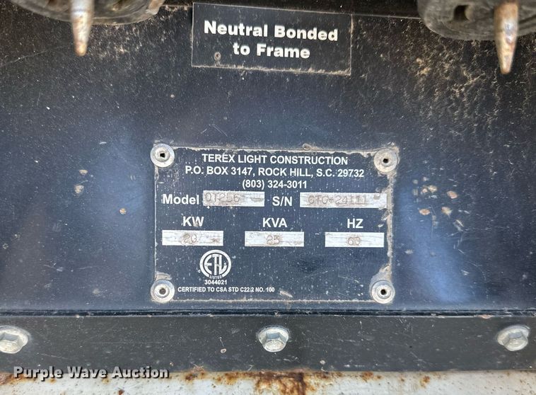 image for item OF9060 Terex T25G  generator