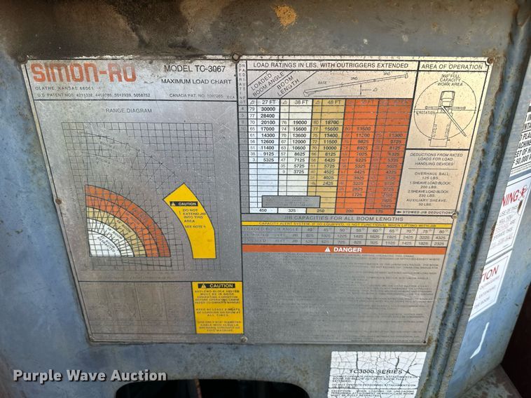 image for item OF9061 1994 Ford L8000  crane truck