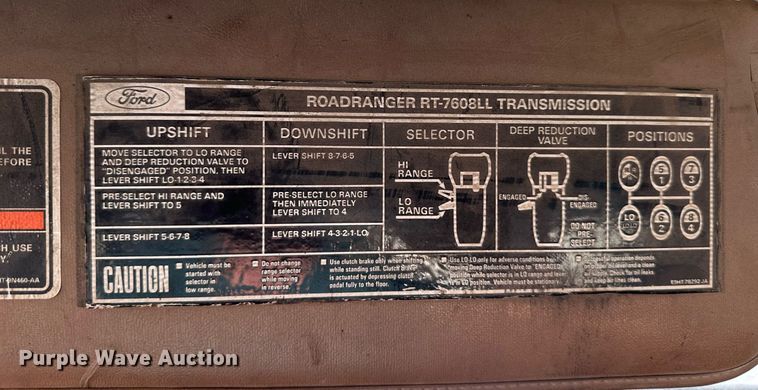 image for item OF9061 1994 Ford L8000  crane truck
