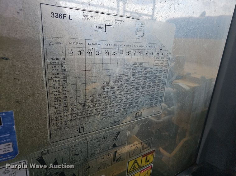 image for item OG9425 2016 Caterpillar 336FL  excavator