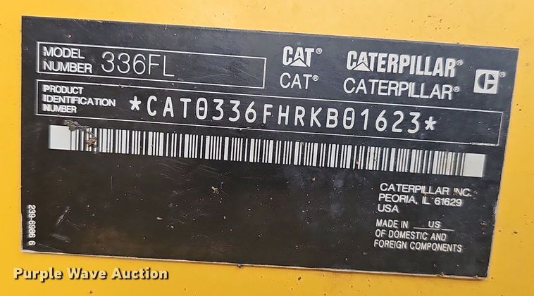 image for item OG9425 2016 Caterpillar 336FL  excavator