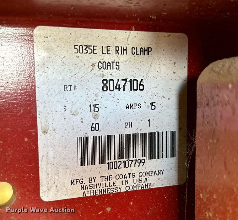 image for item DK2543 Coats 5035E LE  rim clamp tire machine