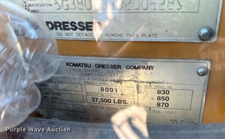 image for item DM6484 Dresser 830  motor grader