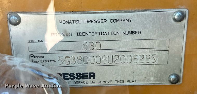 image for item DM6484 Dresser 830  motor grader
