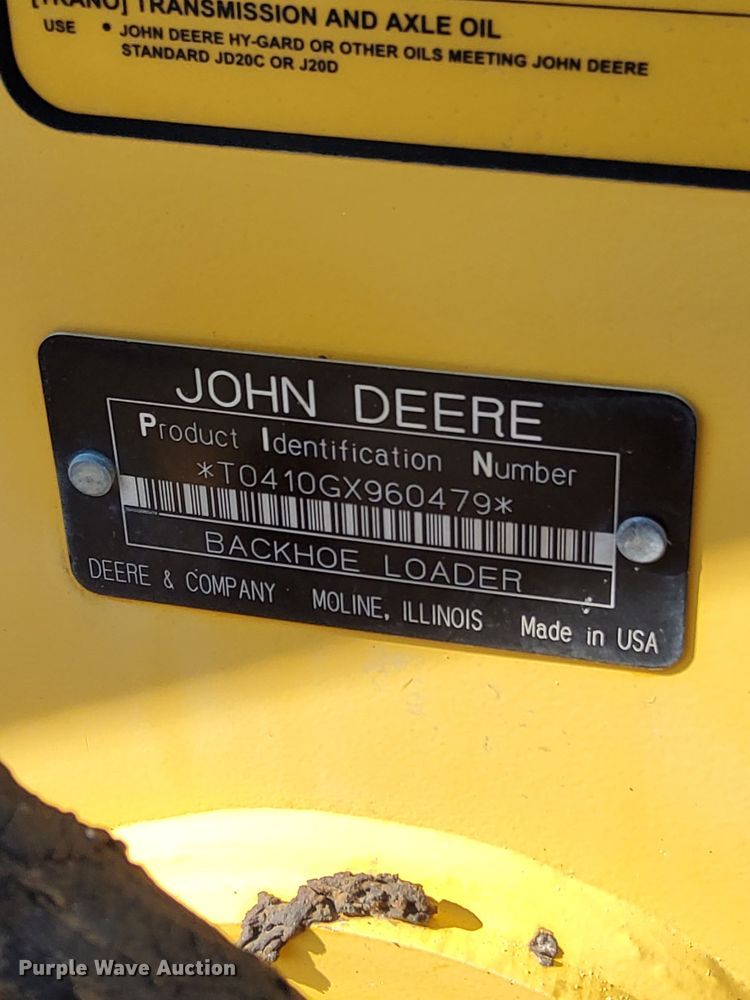 image for item DP2083 2006 John Deere 410G  backhoe