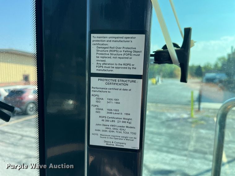image for item DP2085 2005 John Deere 544J  wheel loader