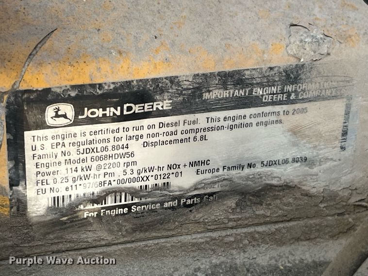 image for item DP2085 2005 John Deere 544J  wheel loader