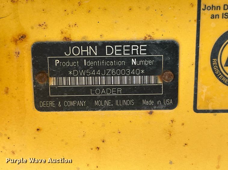 image for item DP2085 2005 John Deere 544J  wheel loader