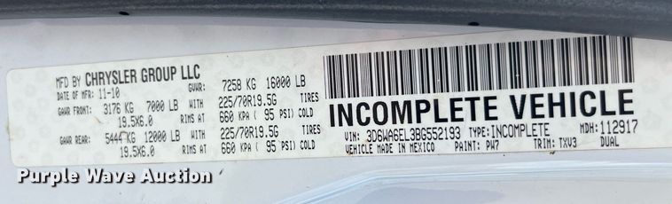 image for item DP2095 2011 Dodge Ram 4500HD  dump truck