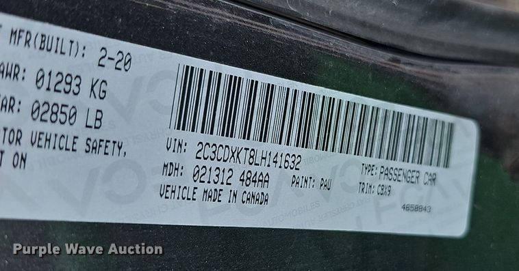 image for item DR5781 2020 Dodge Charger Police