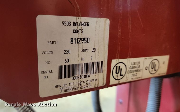 image for item JW9599 Coats 950  wheel balancer